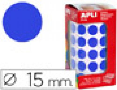 Etiquetas autoadesivas circulos 15 mm azul em rolo com 2832 unidades , Apli , 59746 , 8410782048565